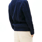 Girocollo junior a trecce blu