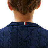 Girocollo junior a trecce blu