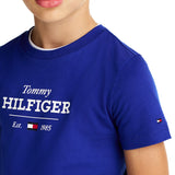 T-shirt teen 1985 Collection con logo blu medio