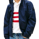 Giacca kids con zip e patch logo blu
