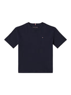 T-shirt kids essential con bandierina blu