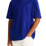 T-shirt teen essential con bandierina blu medio