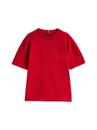 T-shirt kids essential con bandierina rosso