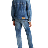 Giacca trucker oversize denim medio