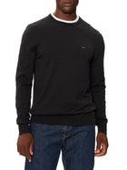 Girocollo slim fit essential in cotone nero