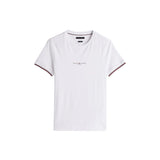 T-shirt slim fit con bordi a contrasto bianco