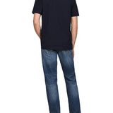 T-shirt regular fit con tasca sul petto blu