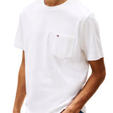 T-shirt regular fit con tasca sul petto bianco