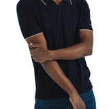 Polo Johnny in cotone lyocell blu