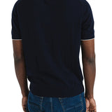 Polo Johnny in cotone lyocell blu