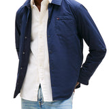 Giacca stile camicia ripiegabile blu