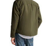 Giacca stile camicia ripiegabile verde militare