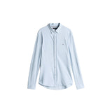 Camicia Oxford slim fit in piqué celeste