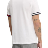 T-shirt con bande global sulle maniche bianco