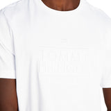 T-shirt logo ricamo bianco