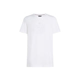 T-shirt logo ricamo bianco