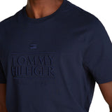 T-shirt logo ricamo blu