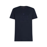 T-shirt logo ricamo blu