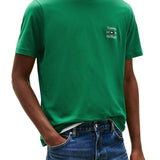 T-shirt logo sul petto verde