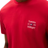 T-shirt logo sul petto rosso