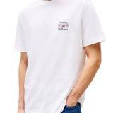 T-shirt logo sul petto bianco