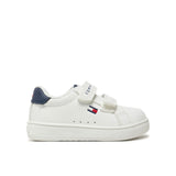 Sneakers con chiusura a velcro con logo bianco