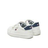 Sneakers con chiusura a velcro con logo bianco