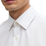 Camicia slim fit H-Hank Kent in popeline bianco