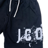 Bermuda cotone stampa logo splash nero