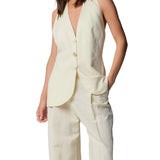 Completo due pezzi (gilet+ pantalone) ecrù