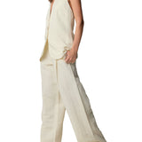 Completo due pezzi (gilet+ pantalone) ecrù