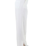 Pantalone chino misto lino bianco