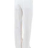 Pantalone chino misto lino bianco