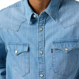 Camicia manica lunga Barstow western denim chiaro