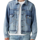 Giubbino con bottoni type 2 trunker denim chiaro