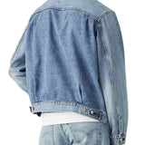 Giubbino con bottoni type 2 trunker denim chiaro