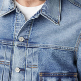 Giubbino con bottoni type 2 trunker denim chiaro