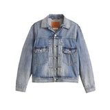 Giubbino con bottoni type 2 trunker denim chiaro