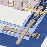Foulard con stampa grafica blu