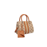 Borsa a mano satchel naturale