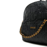 Zaino con logo all-over e catena
nero