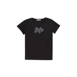 T-shirt LiuJo logo strass nero