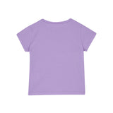 T-shirt manica corta applicazione lilla