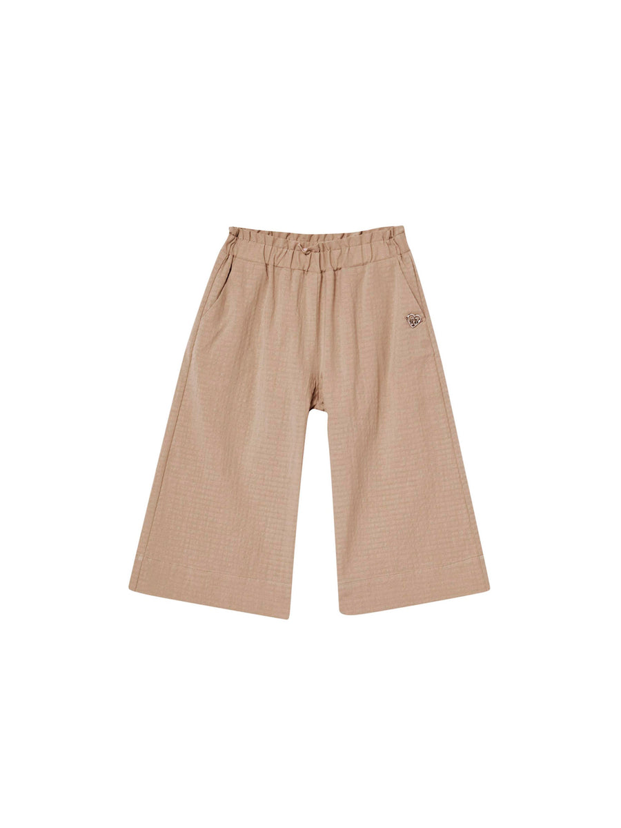 Pantalone chino a palazzo seersucker corda