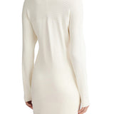 Cardigan con chiusura a zip a doppio cursore bianco