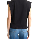 Top in cotone nero