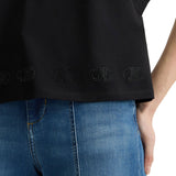 Top in cotone nero