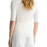 Maglia con drappeggio cutie balloon bianco