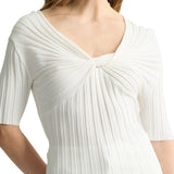 Maglia con drappeggio cutie balloon bianco