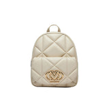 Zaino con logo embossed avorio